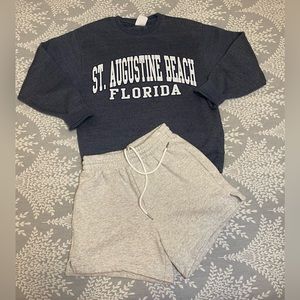 Pacific & Co St Augustine Florida Navy Blue Sweatshirt Size- SMALL